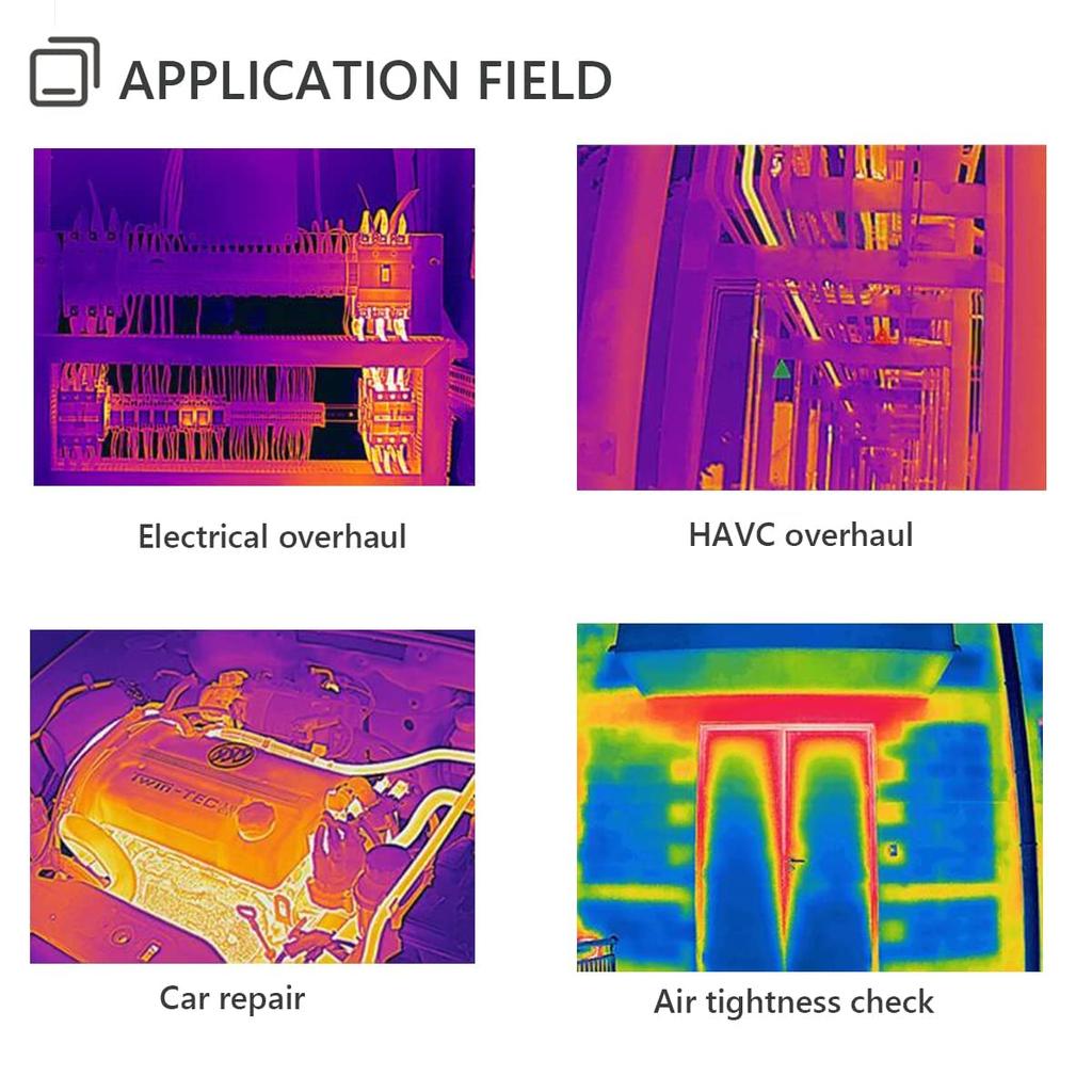 Тепловизионная камера C200 256 x 192 ИК-разрешение 2 МП Видимый 12 часов Диапазон измерения температуры Инфракрасная тепловизионная камера -20-550 ℃