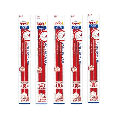 Карандаш Tombow Красный карандаш для разметки Менее вероятно 10 карандашей Упаковки по 2 шт. (Шестигранный наконечник, Ролик) иппо! (5 карандашей) БСА-260-5П