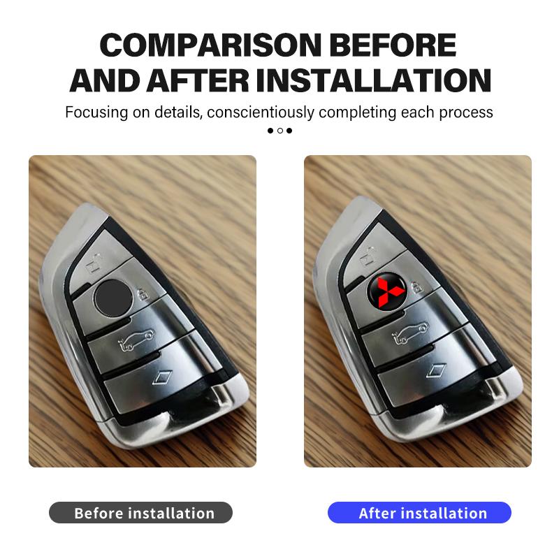 sdbf9 8/12/20PCS Car Remote Key Sticker Emblem Decoration Decal Decorat Auto Accessory For Mitsubishi Lancer ASX Pajero Mirage Attrage