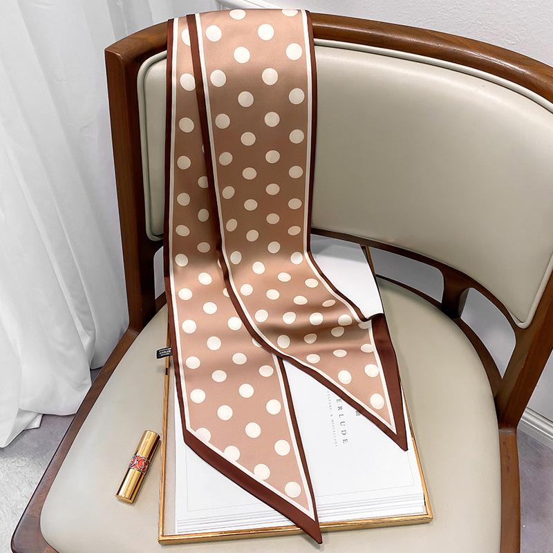 Fashion Point Silk Scarf Female Imitation Silk Spring and Summer Scarf Hair Band Decoration