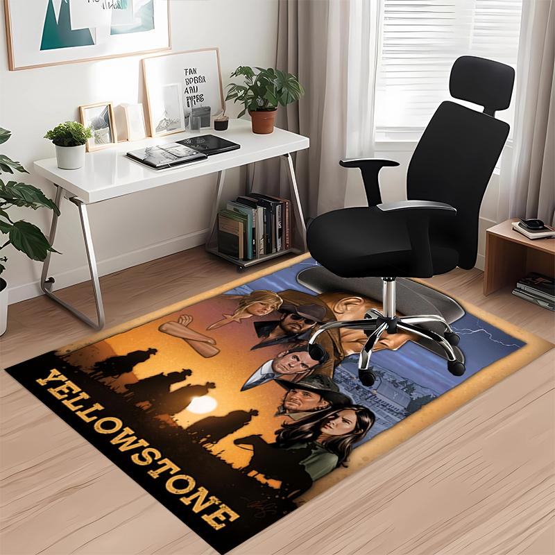Yellowstone Printed Carpetrugfor Office Chair Living Room Bedroom Kitchen Room Decor Gifts