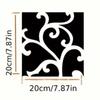 4pcs 20x20cm Mirror Wall Stickers Self Adhesive Slivery DIY Wall Art 3D Effect Removable Wall Decal Mural Stair Wall Decor