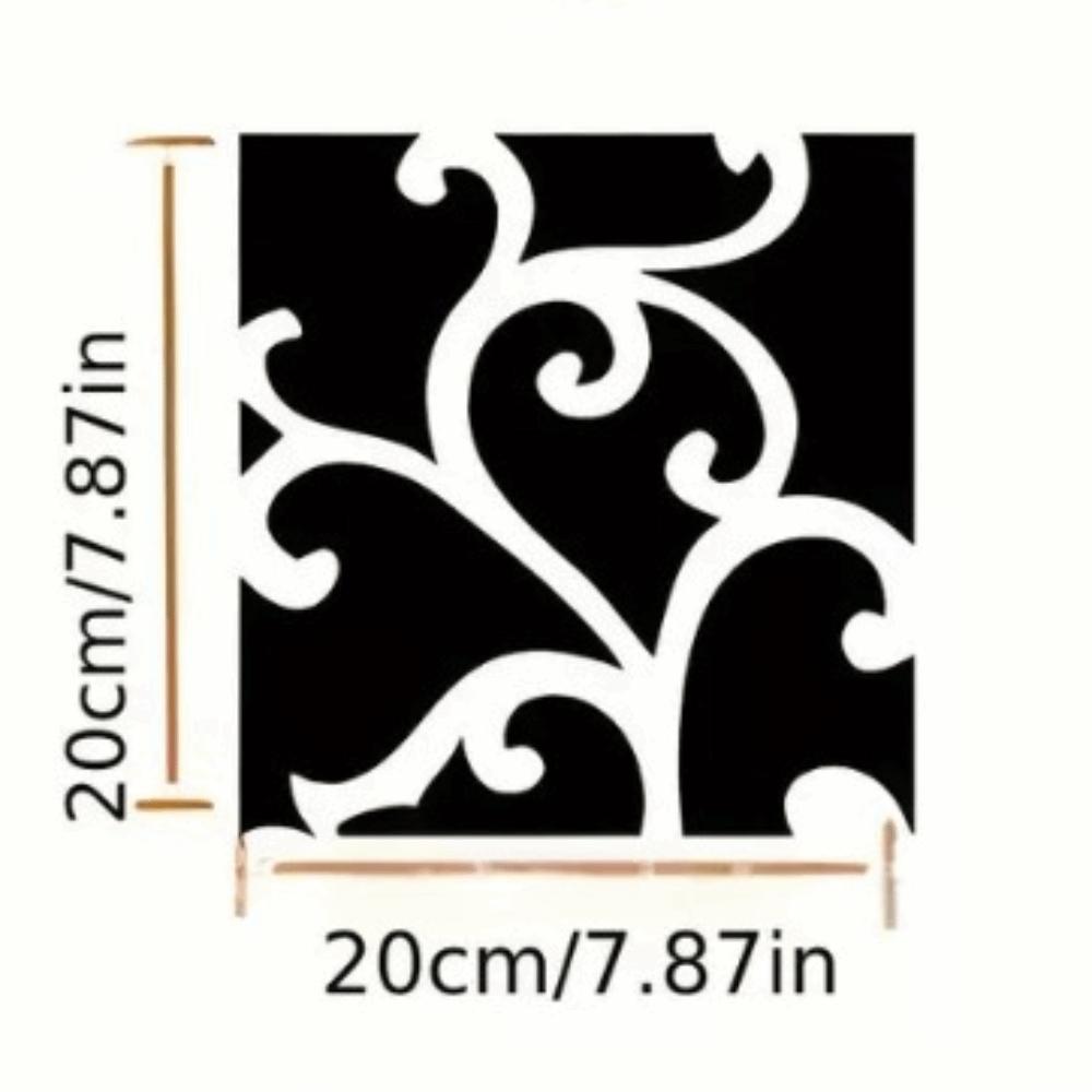 4pcs Self Adhesive Acrylic Wall Decals 20x20cm Wall Decal Mural DIY Wall Art  Stair Wall Decor