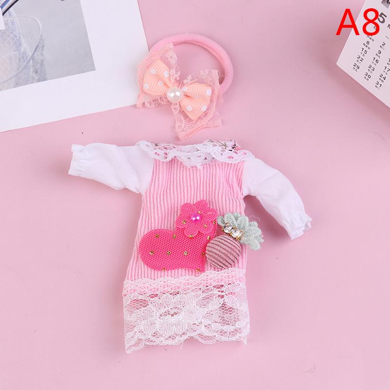 Clothes Set for 16-17cm Ob11 Doll Fashion Suit 1/8 bjd Doll Dressup Skirt 6 Inch Cute Clothes Uniform