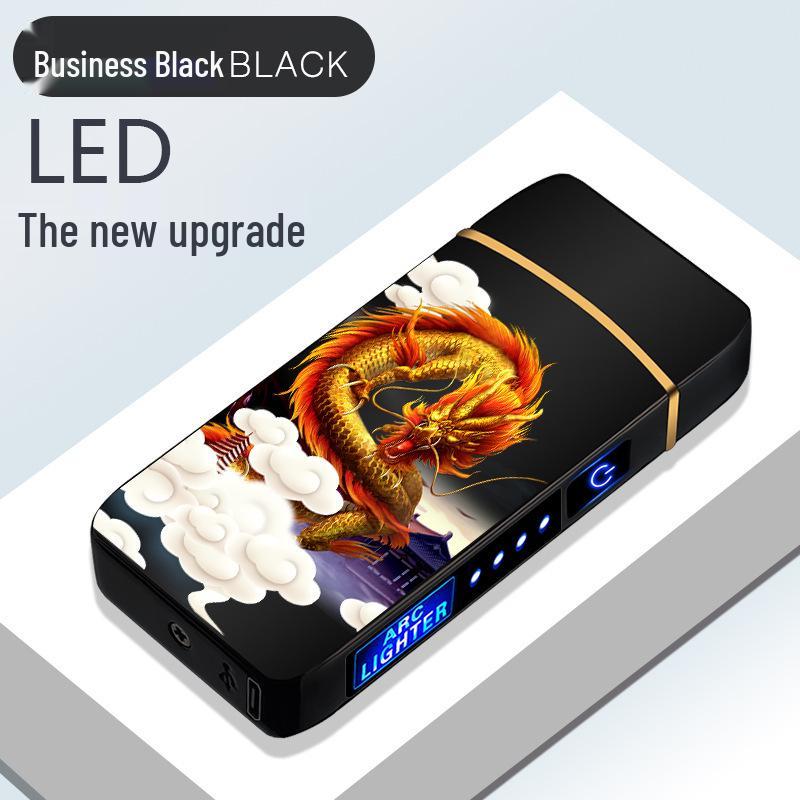 Высококачественная электронная ветрозащитная импульсно-дуговая зажигалка с USB-зарядкой и сенсорным управлением отпечатком пальца