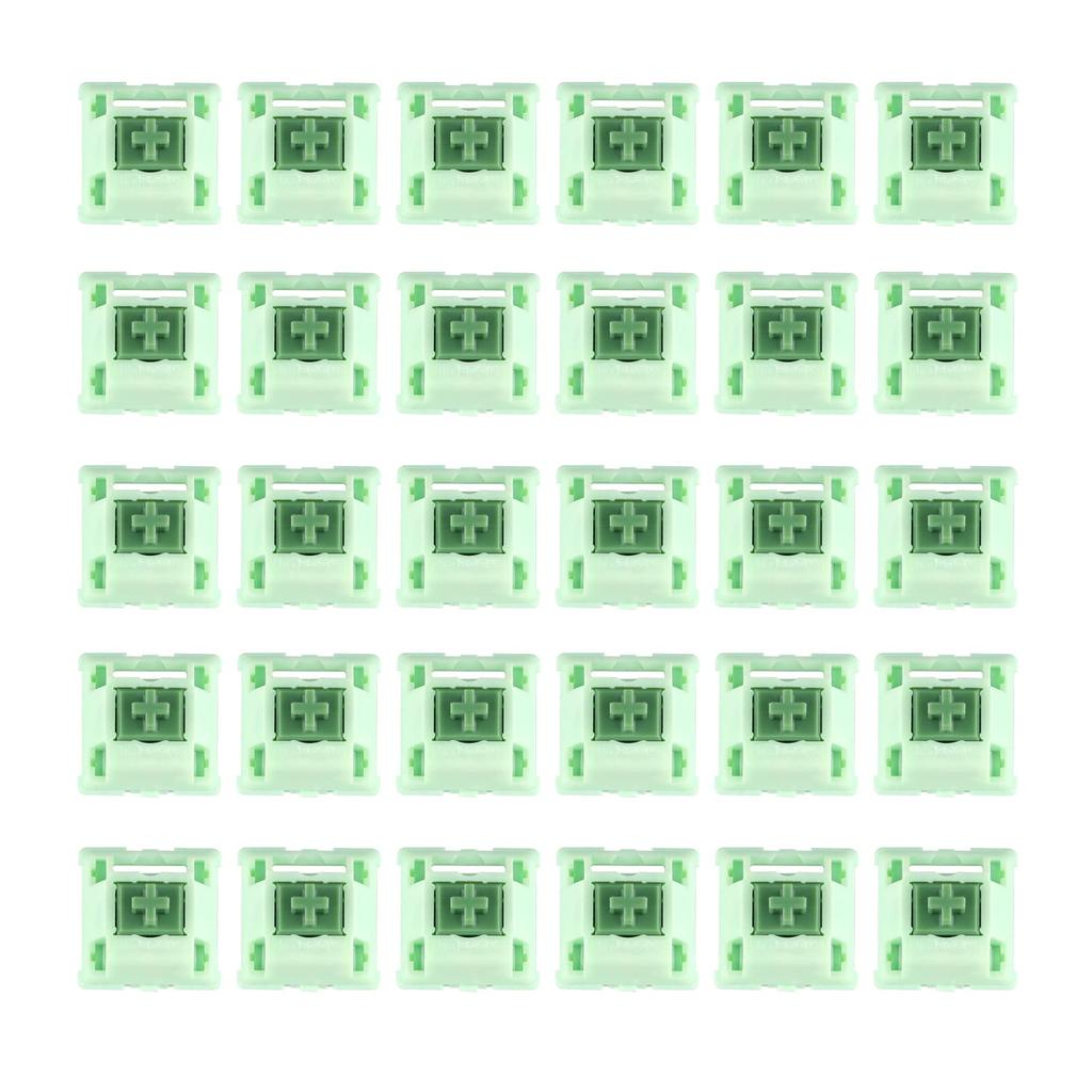 Линейный переключатель KiiBoom 55gf Matcha для механической клавиатуры с POM-штоком, 5-контактный переключатель для клавиатуры, корпус из ПК и нейлона для гейминга, DIY-клавиатура, 35 штук (Матча)