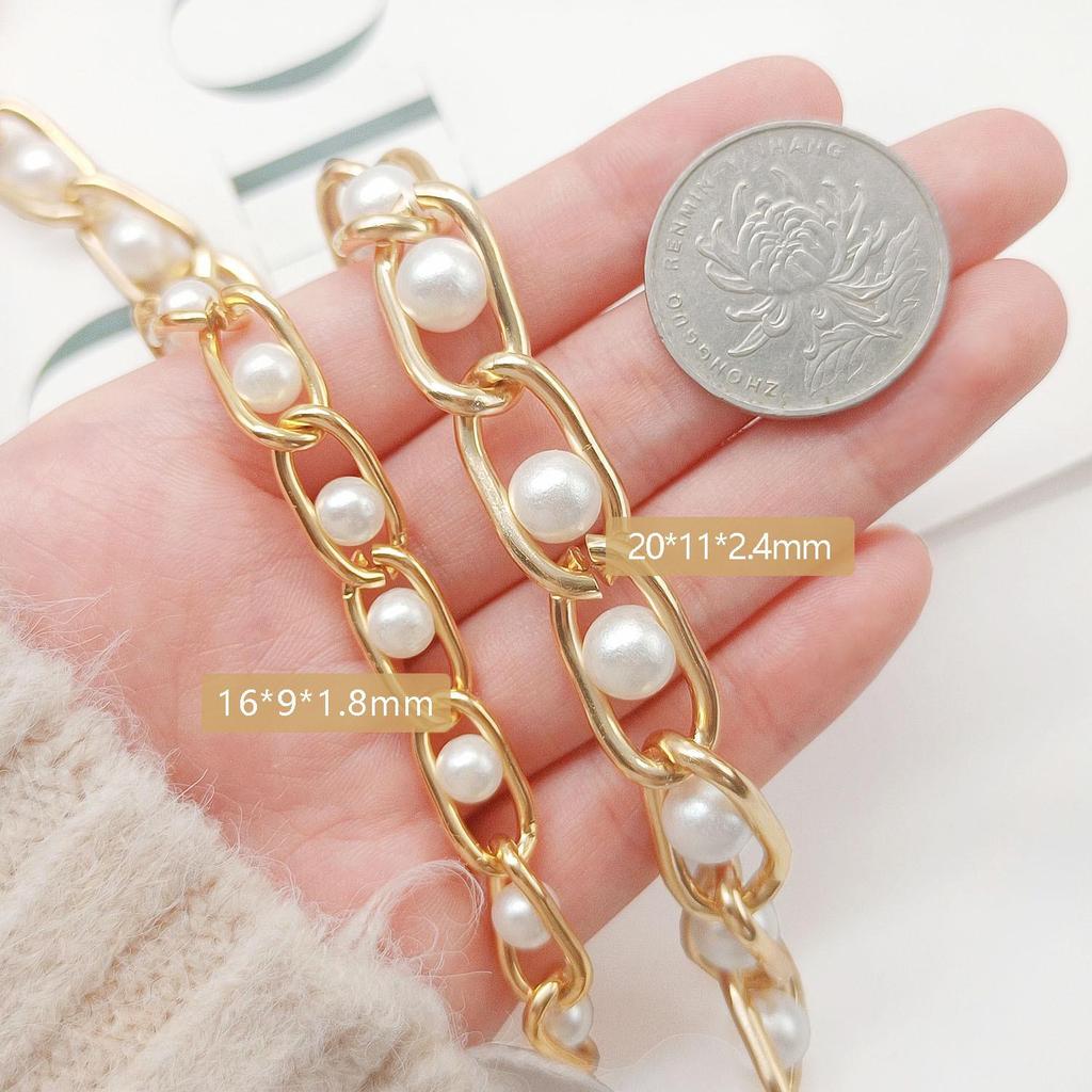 Женский пояс-цепочка из бусин и жемчуга - Алюминиевая цепочка от 6 мм до 8 мм для сапог и аксессуаров для одежды