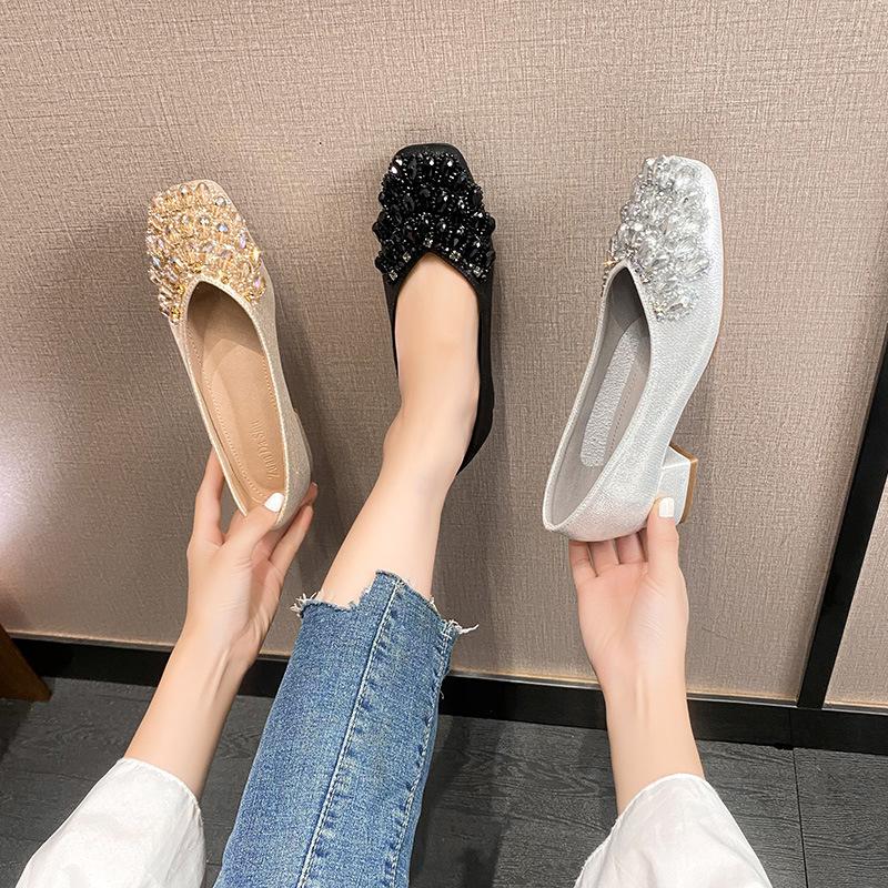 Высококачественные женские туфли со стразами, 3 см, низкий каблук, женские туфли в стиле ретро «Мэри Джейн», удобные женские туфли-лоферы