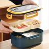 1200ml Double-layer Lunch Box Portable Compartment Fruit Food Box Microwave Lunch Box With Fork And Spoon Picnic Fresh Box