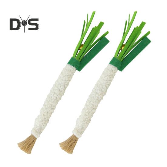 Игрушка для жевания кошек в форме зеленого лука, мягкая фетровая игрушка для прорезывания зубов у кошек в виде зеленого лука, интерактивные принадлежности для дрессировки домашних животных для котят и кошек