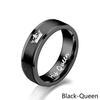 6 мм модное кольцо из нержавеющей стали Его Королева Ее Король Пара Серебро Черная Корона Пара Ювелирных Изделий Годовщина Подарки на День Святого Валентина
