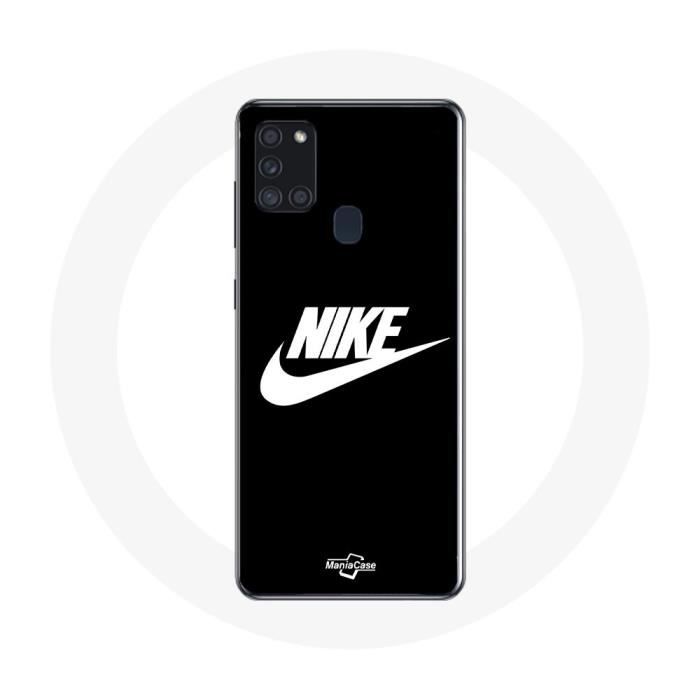 Coque - Maniacase - Galaxy A21S - Nike Logo - Souple - Noir et Blanc