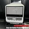 Rear Screen Cover For Tesla Highland ABS Protector Frame Back Air Vent Trim Protective Cover Interior Accessories I1J4