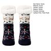 1 Pair Winter Floor Socks Thickened Fuzzy Plush Warmth Retention Christmas Print Leg Warmer Silicone Bottom Fall Winter Floor Socks Holiday Gift