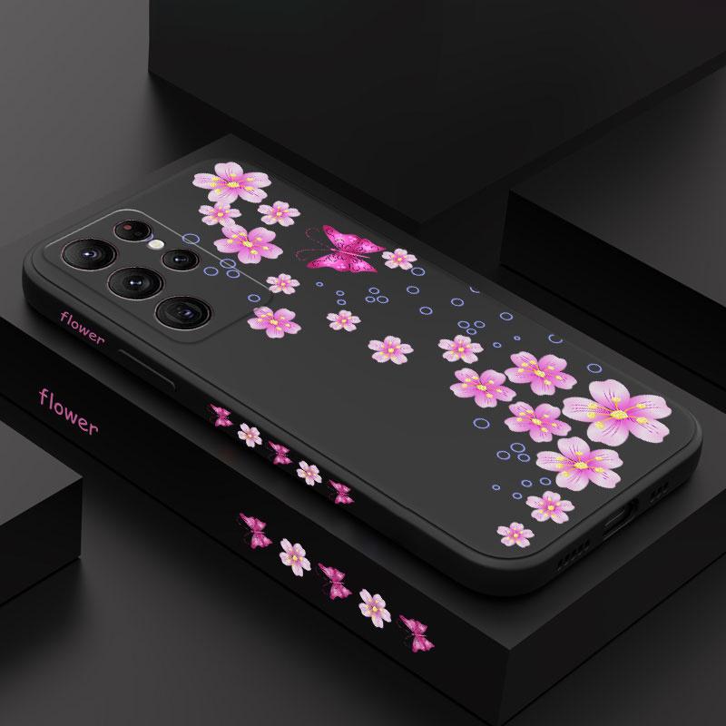 Butterfly In Bloom Phone Case For Samsung Galaxy S25 FE S24 S23 S22 S21 S20 Ultra Plus FE S10 Note 20 ultra 10 Plus Cover