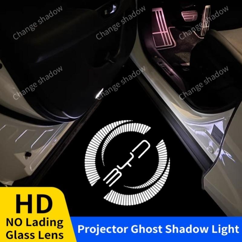2 шт. HD LED Подсветка дверей автомобиля Проектор Световой Призрачная тень Атмосферный свет Для BYD ATTO3 YUAN PLUS Han Sealion 6 Song Plus