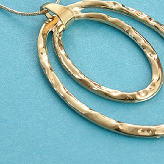 Женское ожерелье, преувеличенный двухслойный обруч, подвеска, свитер, цепь, гальванизированная змеиная кость