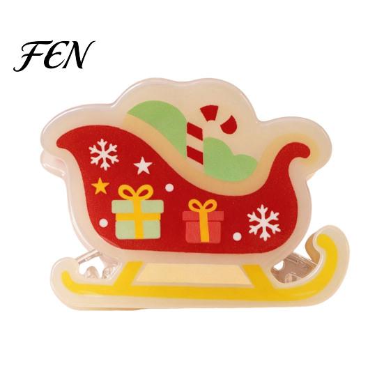 Festive Hair Styling Tools for Party Christmas Cartoon Claw Clip, Cute Holiday Clip Women, Non-slip Decorative Pins Photos Strong Hold Acrylic