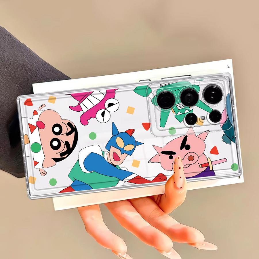 Cute Crayons Shinchan Phone Cover Case for Samsung Galaxy S22 FE S20 Plus S23 Ultra S26 S21 Note 20 Ultra 10 S24 S25 Edge