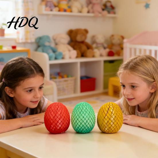 Stress Relief Egg Twist Fidget Dragon 3D Printed Spiral Sensory Tactile Toy Rotating Spinner for Easter Basket Stuffers Relaxation Hand