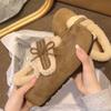 Height-increasing Birkenstocks women's winter velvet new warm thickened cotton shoes women's soft-soled non-slip fashionable fluffy shoes