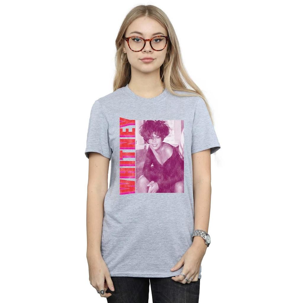 Whitney Houston Womens/Ladies Whitney Pose Cotton Boyfriend T-Shirt