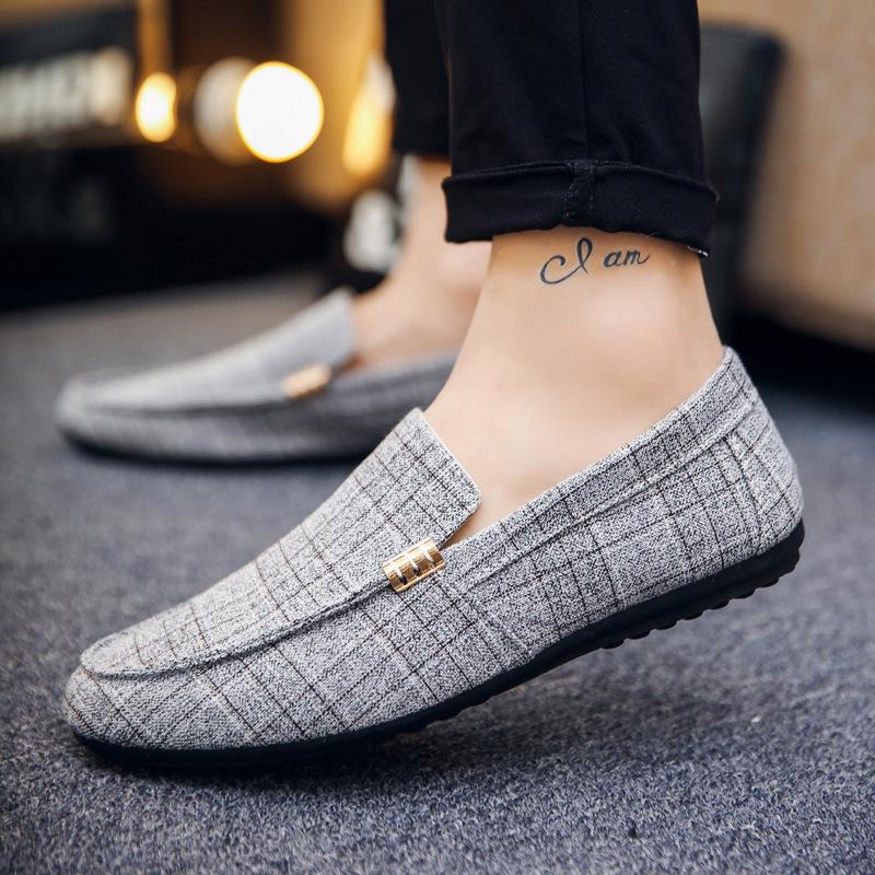 Wechat Business Spring and Summer Doudou Shoes Men's Korean Version Trend One-pedal Lazy Shoes Student Tide Shoes Breathable Large Size