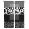 Leopard Zebra Print Gauze Curtains For Kids Bedroom Kitchen Living Room Holiday Decor Voile Screen