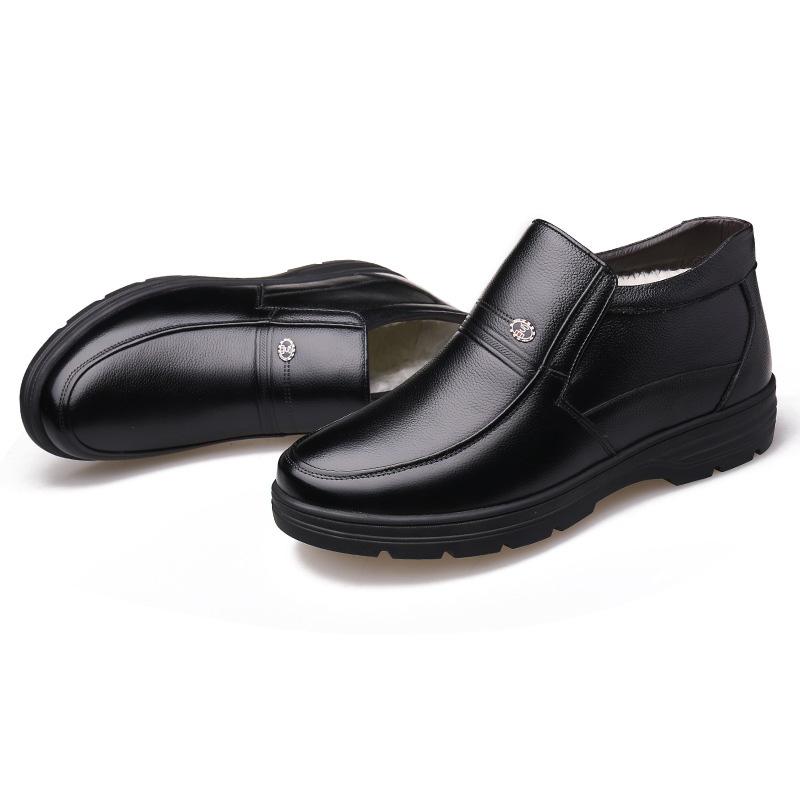 Ботинки из натуральной кожи, мужские зимние ботинки, теплые хлопковые ботинки для холодной зимы, мужские ботильоны из коровьей кожи, мужская обувь 452