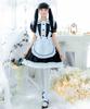[Milky Time] Maid Costume, Maid Cafe Cosplay, Monochrome Dress, Puff Sleeves (M)