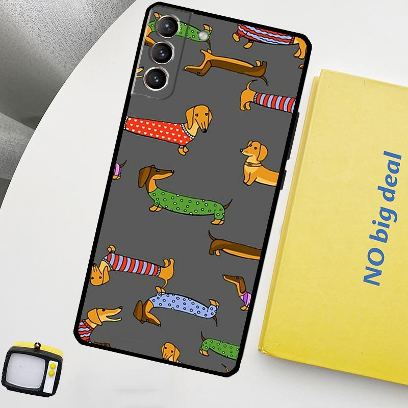 Dachshund Dog Phone Case For Samsung Galaxy S25 Ultra S20 S21 S22 S23 Plus S24 Ultra S9 S10 S25 FE Cover