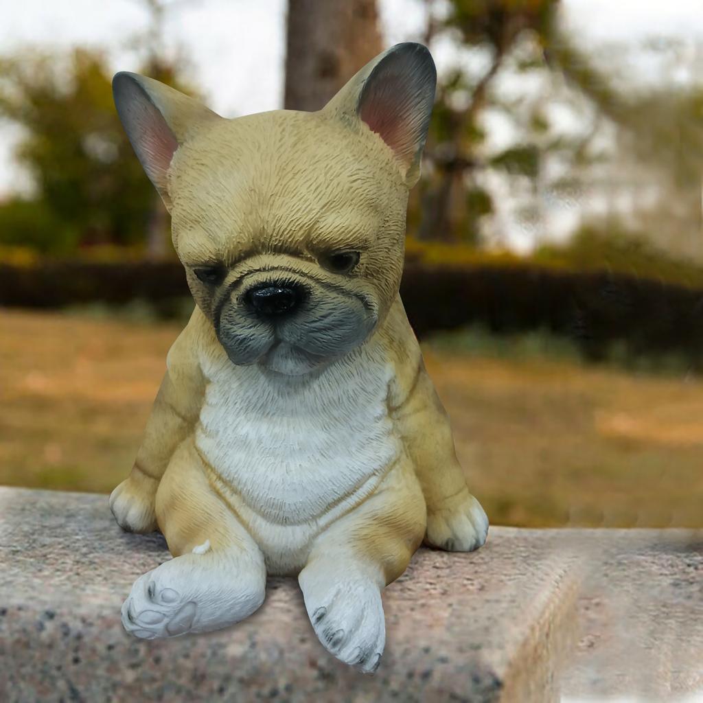 Статуя щенка сонного французского бульдога, скульптура из смолы, супер декор для сада и двора