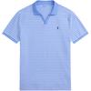 Polo Поло в полоску с вышивкой, с коротким рукавом, мужские топы, синий 710970111-002