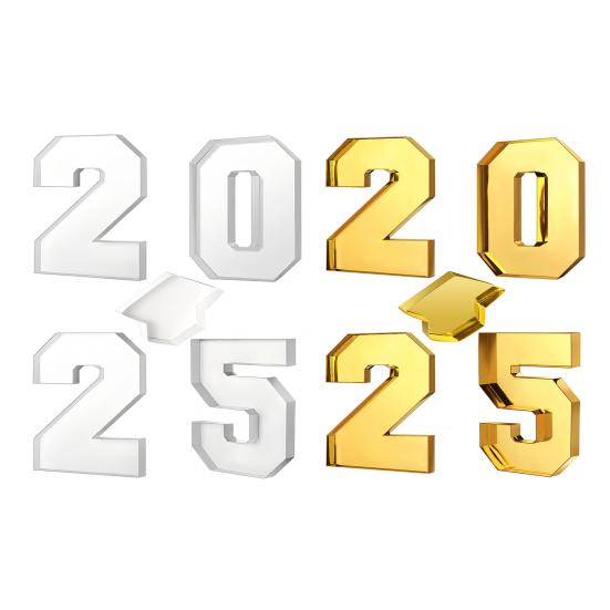 2025 Graduation Charcuterie Number Box 10" Fillable Cardboard Letter Tray Chocolate Candy Cake Box for Grad Party Supplies