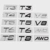 Car T3 T4 T5 T6 T8 V8 AWD Word Chrome Letter Logo Badge Emblem Decals Sticker For Vol/ Vo S60 V70 V40 C30 XC60 S80 XC40 V60 XC70