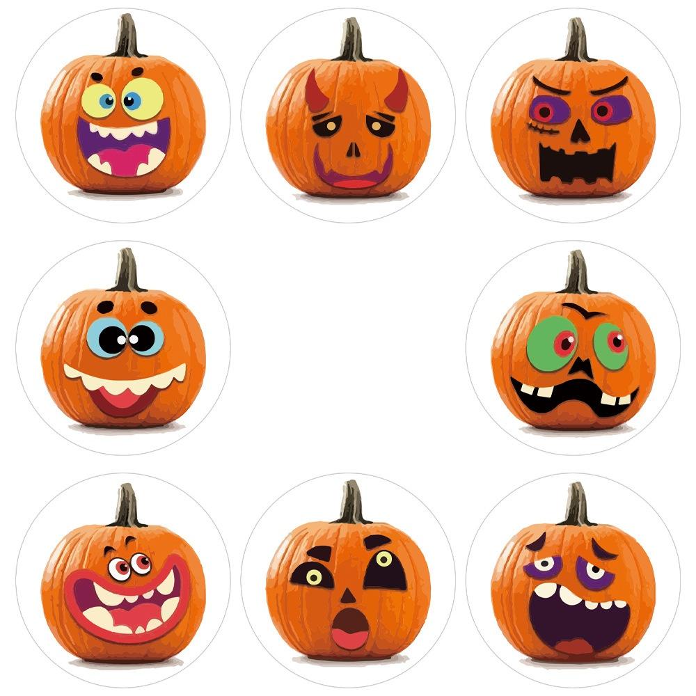 500шт Хэллоуин скелет круглый стикер этикетки конфеты сумка стикер Хэллоуин украшения декор тыква