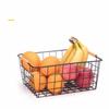 Rectangle Iron Wired Basket White Black Sundries Container  For Bathroom Kitchen