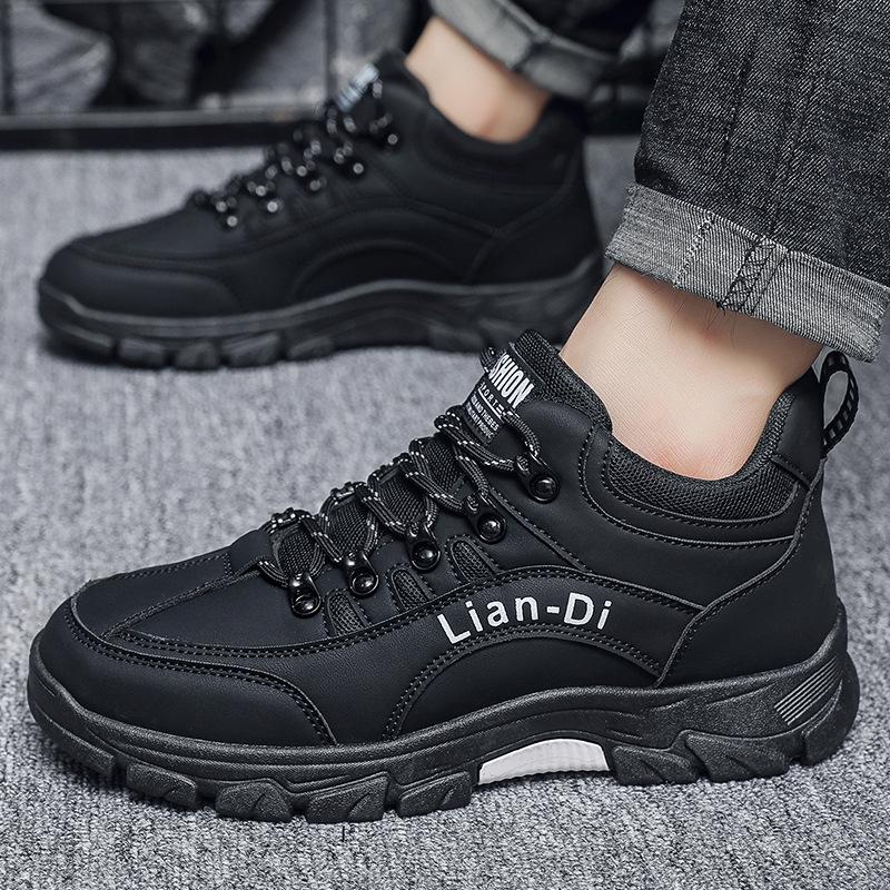 Весна 2025 г. Мужская повседневная обувь для работы на открытом воздухе и походов — большие размеры, универсальные туфли Daddy в британском стиле