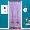 Punching Free Lace Embroidered Door Curtain Breathable Mesh Door Drapes  Girl Room