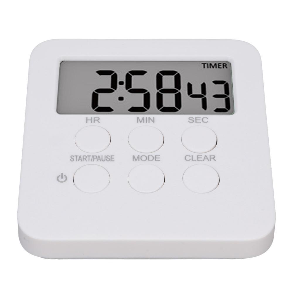 White Alarm Clock Multi-functional Countdown Timer Portable Timer  for Baking