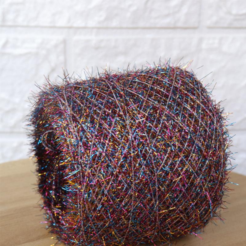 50 г/рулон пряжа для вязания своими руками блестящие декоративные аксессуары стеклянная пряжа швейные принадлежности для свитера шапки шарфа перчаток