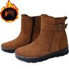 Женские зимние ботинки Замшевые ботильоны Снежные ботинки Женские Теплые Меховая Плюшевая Стелька Удобные Ботас Мухер Плоская Обувь Женская