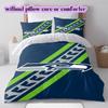 football Logo Pattern Bedding Quilt Set Quilt Cover Pillowcase Home Decoration Birthday Gift (1*duvet cover+ 2*pillowcase, without core)