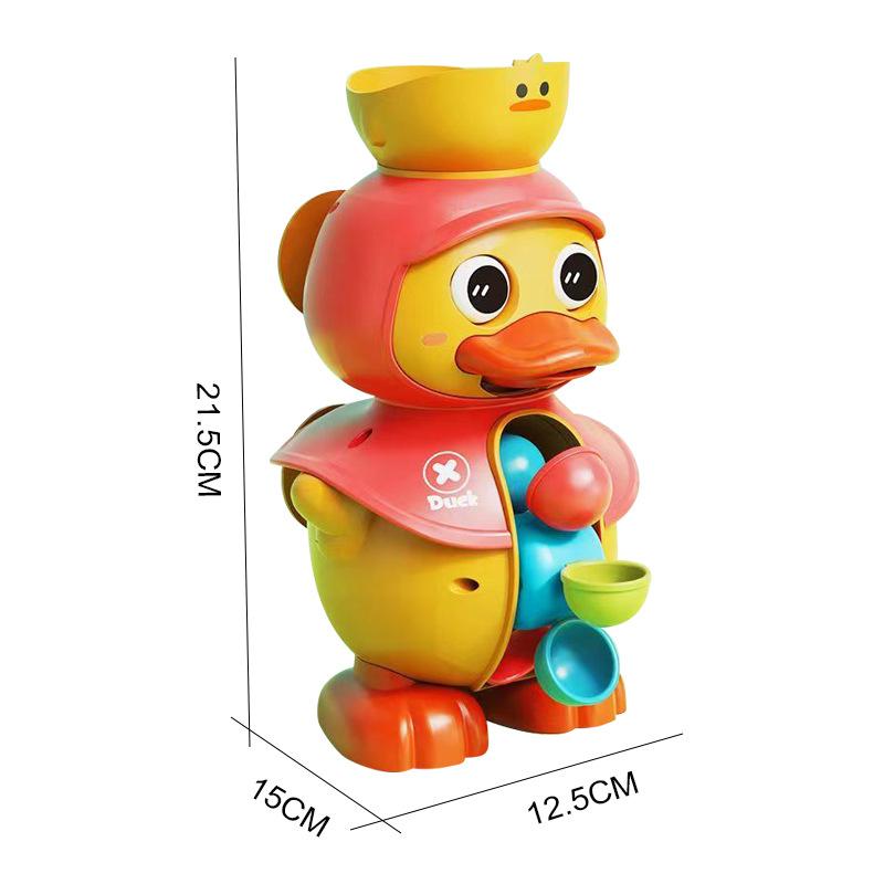 Милые утки для ванны, игрушки для малышей 1-4 лет, с вращающимися водяными колесами, в ванную комнату, на присосках, детский душ, ванна