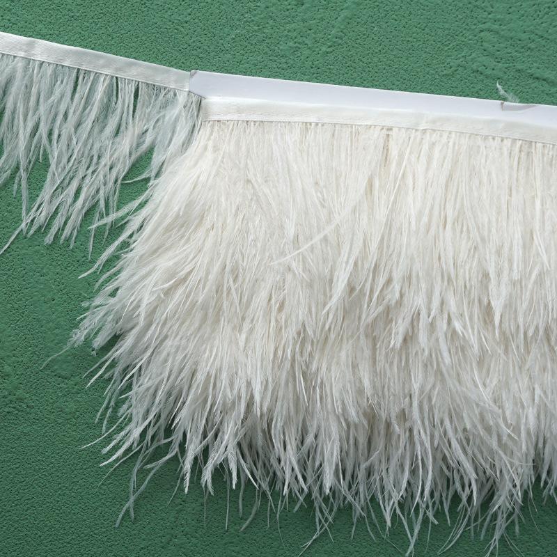 Цвет Страусиное Перо Ткань Кромка 9-11См Платье Модная Декорация Перьевая Ткань С Бахромой Аксессуары Для Одежды