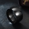 HNSP 12MM Wide Stainless Steel Smooth Ring For Men Punk Jewelry Finger Accessories Male