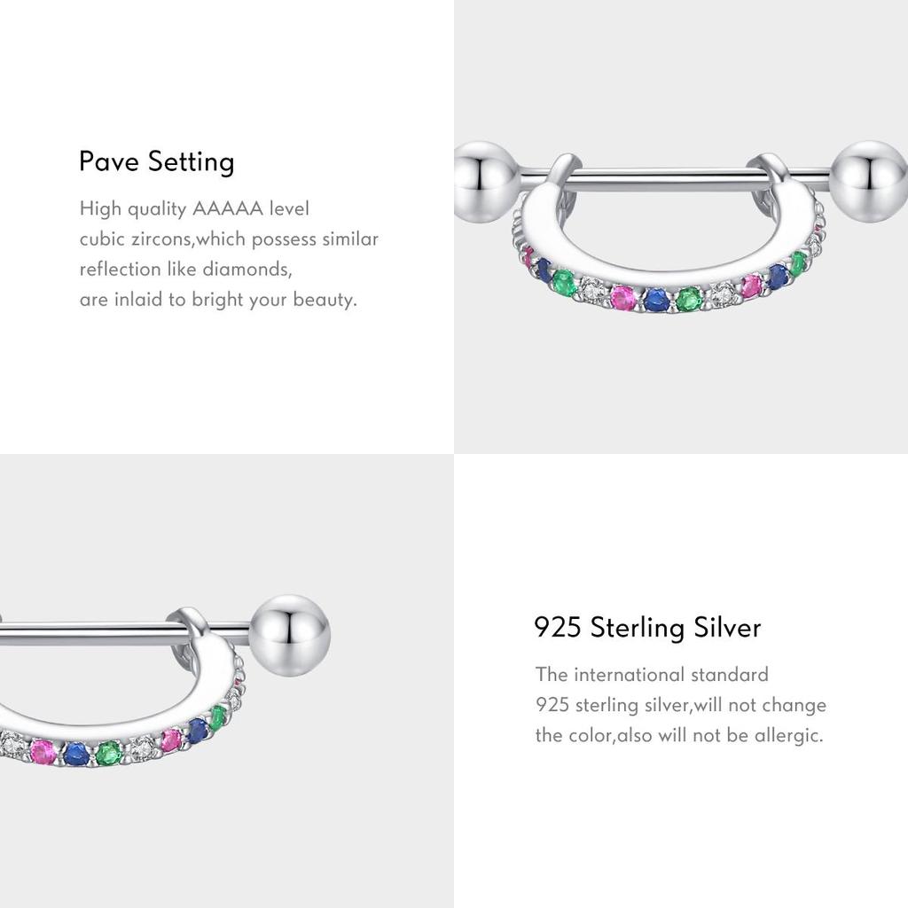 MODIAN Стерлингового серебра 925 пробы, яркие разноцветные серьги-кольца с фианитом, модные серьги-кольца, бусины, винты, гипоаллергенные ювелирные изделия для женщин