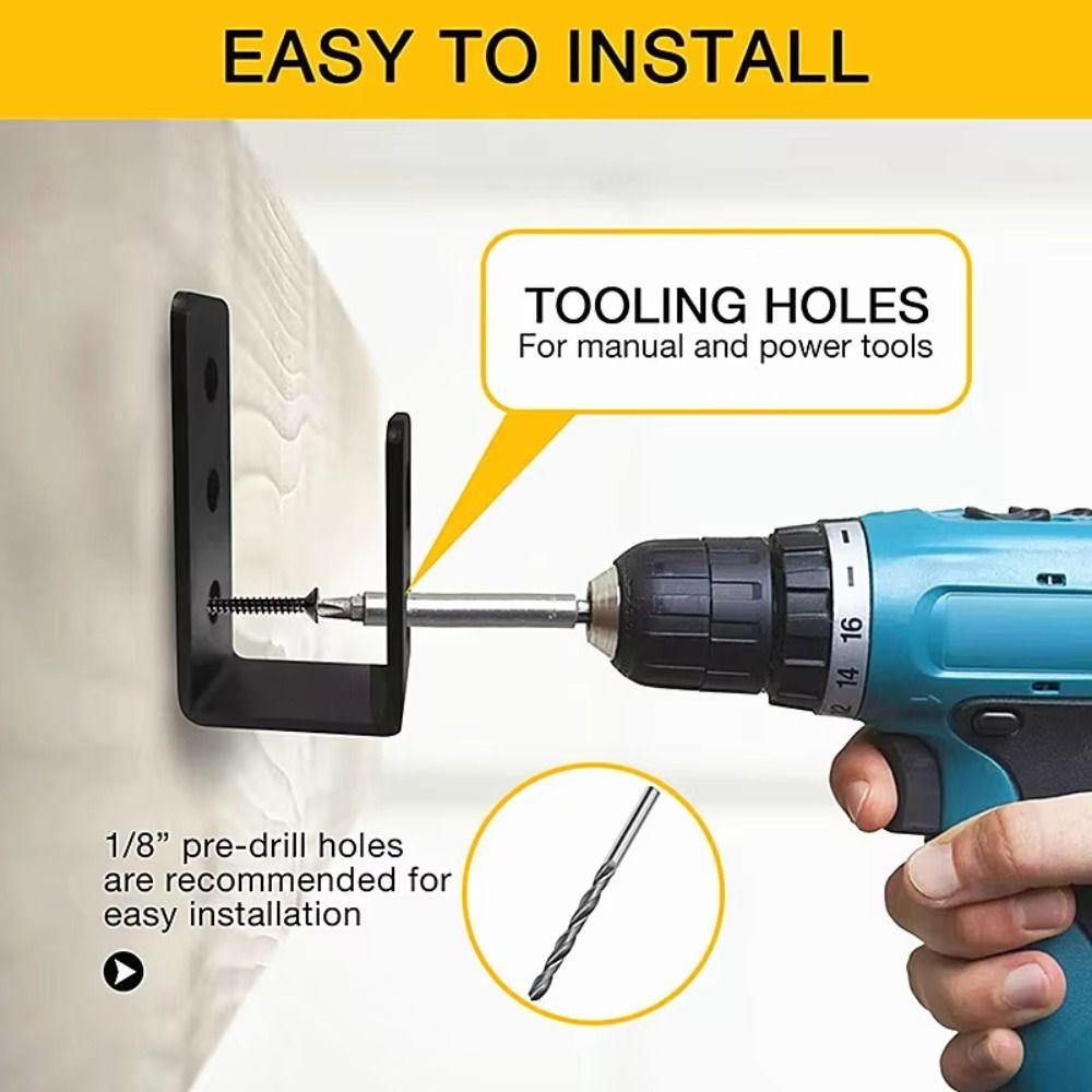 2 шт. Черный открытый стержень опорный U-образный кронштейн противоскользящий антистолкновительный дверной кронштейн Commerce