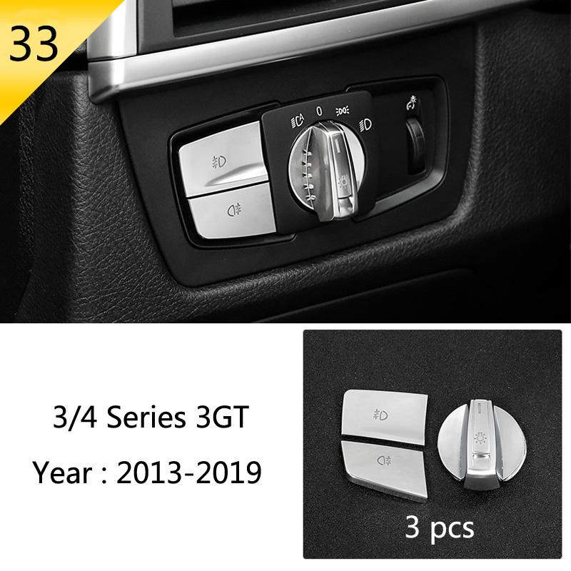Car Styling Carbon fiber interior button panel Decoration Cover Trim Sticker frame For BMW 3 Series F30 3gt F34 F32 Accessories