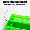Clear Fishing Lure Box Double-layer Multi-Compartments Portable Waterproof Heavy Duty Artificial Fishing Bait Accessories Organizer